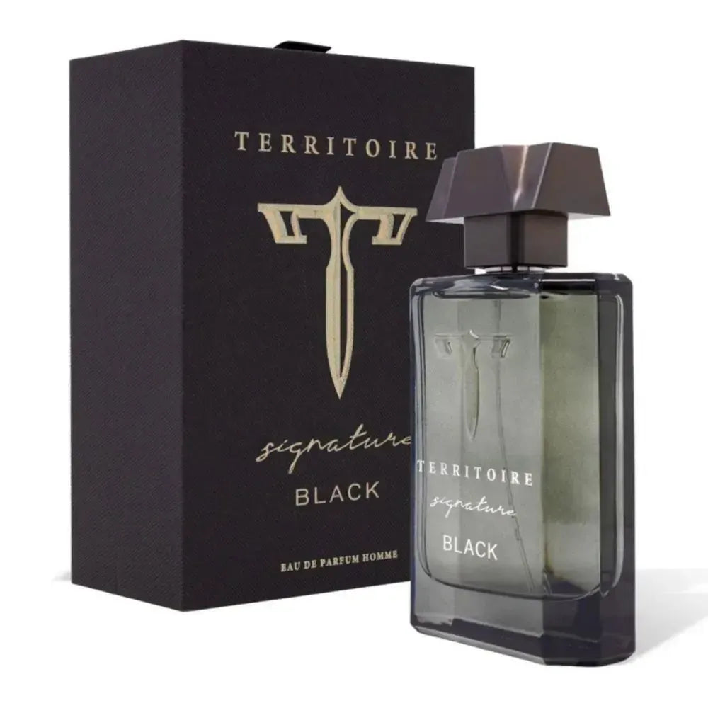 Signature Black by Territoire for Men 3.4oz EDP perfume bottle
