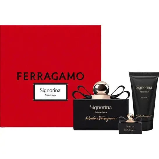 Signorina Misteriosa By Salvatore Ferragamo Set 3 pieces 3.4 oz W Spray Salvatore Ferragamo