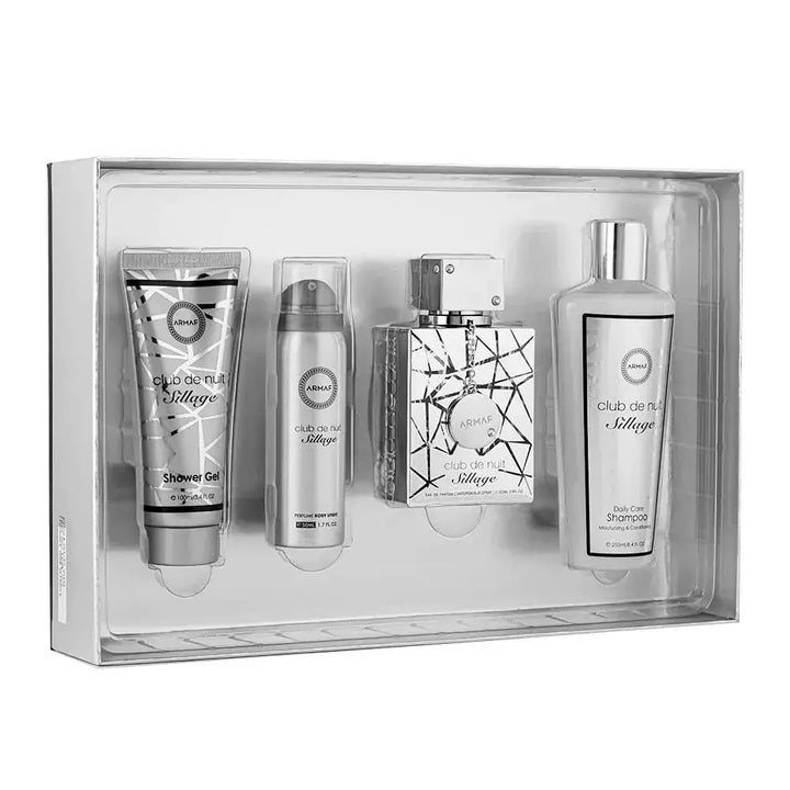 Club De Nuit Sillage 4pc Set for Men 3.6oz EDP fragrance set
