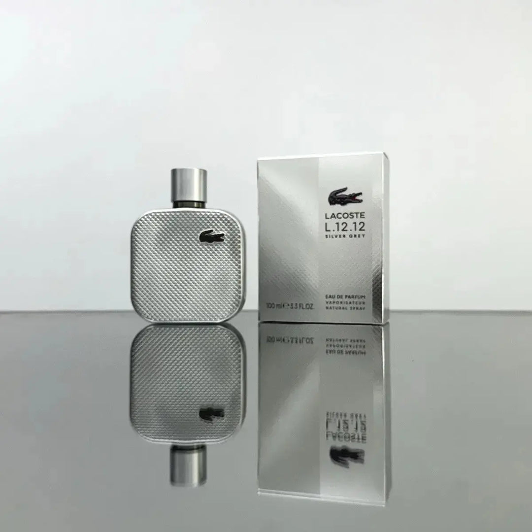 Silver Grey by Lacoste EDP bottle detail