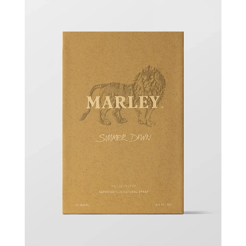 Simmer Down by Bob Marley EDP bottle detail calming perfume