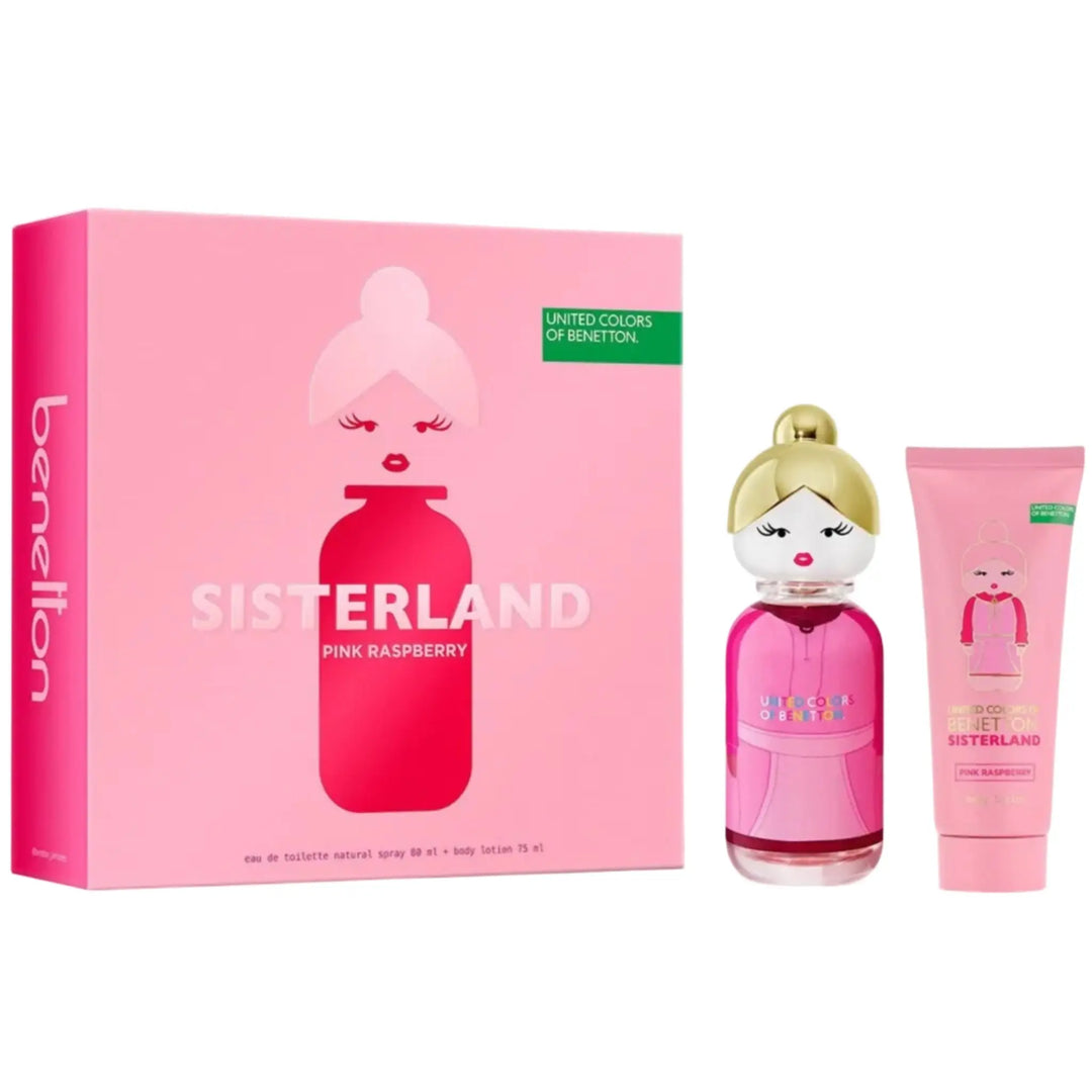 Sisterland Pink Raspberry 2-Piece Set By Benetton 2.7oz For Women EDT Spray