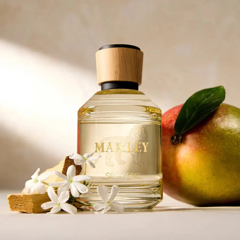 Soul Rebel by Bob Marley EDP bottle detail bold perfume