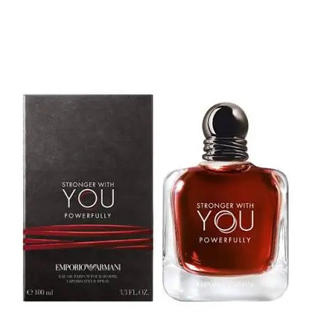 Stronger With You Powerfully by Giorgio Armani Men 3.3oz EDP perfume bottle
