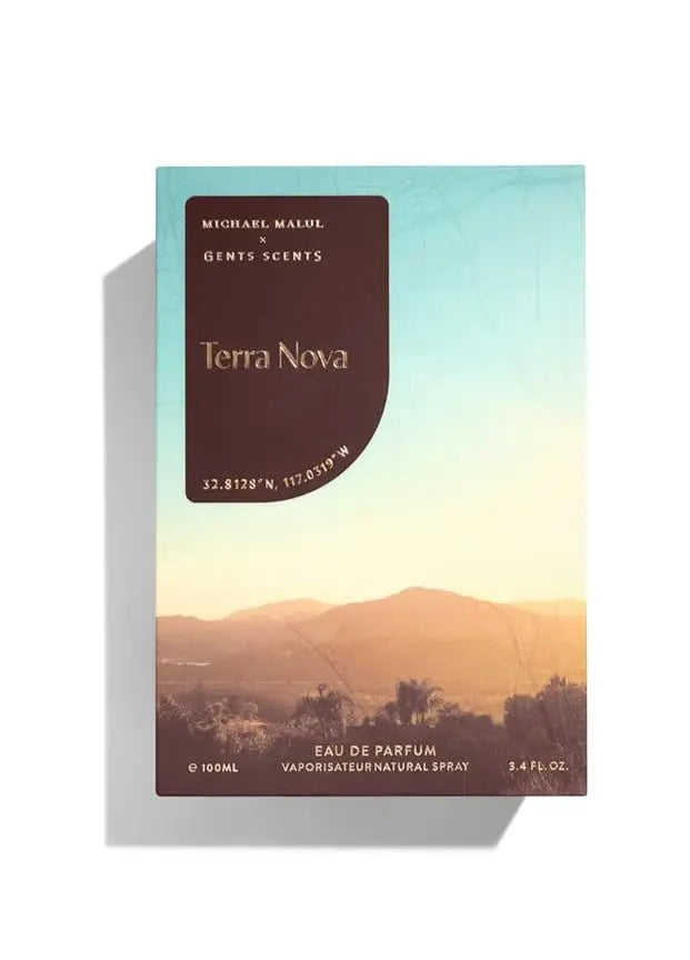 Man exploring outdoors with Terra Nova By Michael Malul fragrance