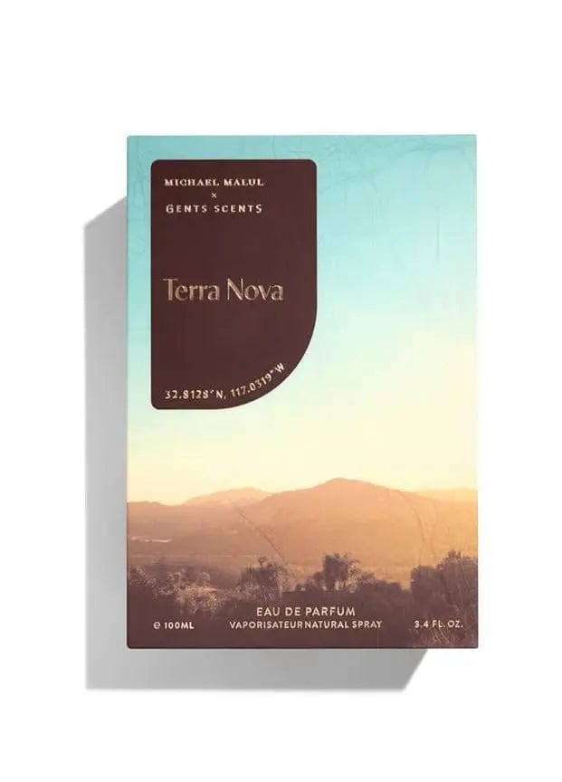 Man exploring outdoors with Terra Nova By Michael Malul fragrance