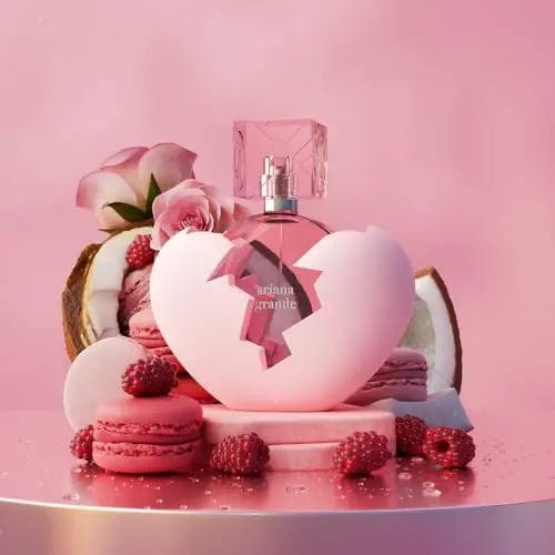 Thank U Next pink perfume bottle with gourmand notes