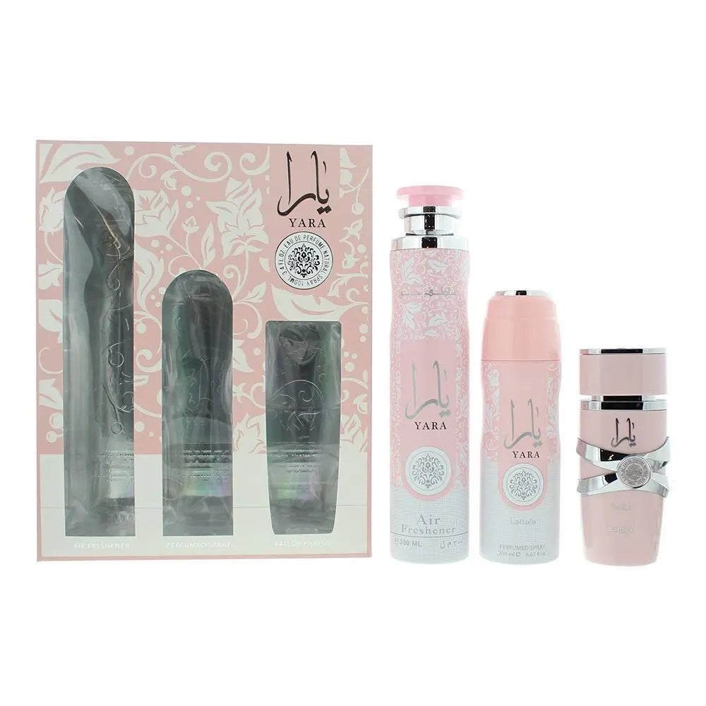 The Yara By Lattafa For Women EDP Spray (3pc Gift Set) Lattafa