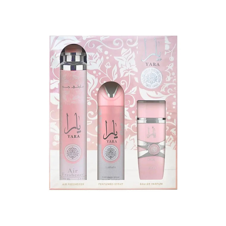 The Yara By Lattafa For Women EDP Spray (3pc Gift Set)
