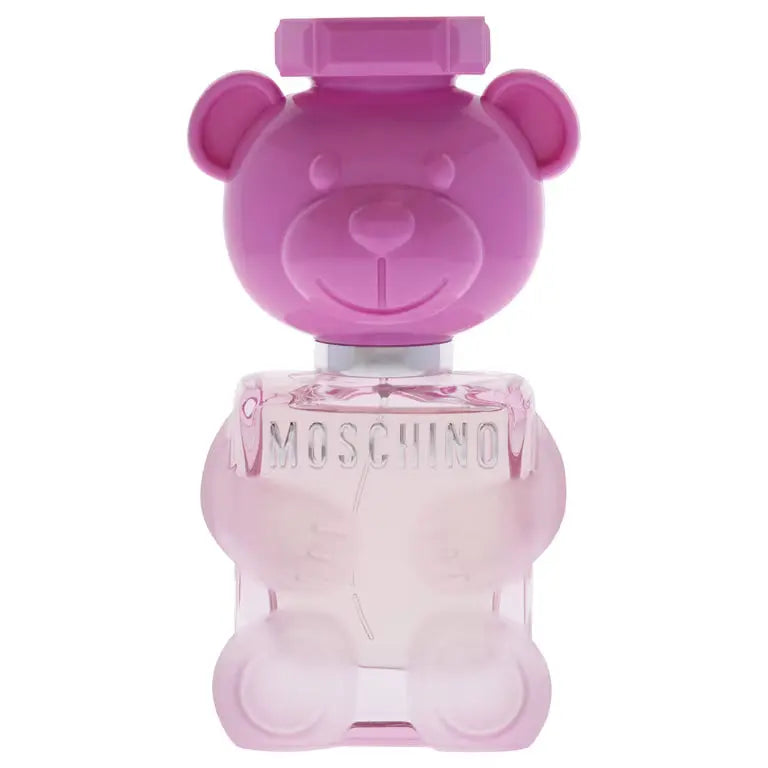 Toy 2 Bubble Gum by Moschino pink teddy bear EDT bottle close-up