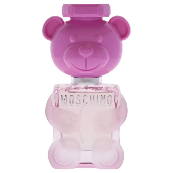 Toy 2 Bubble Gum by Moschino pink teddy bear EDT bottle close-up