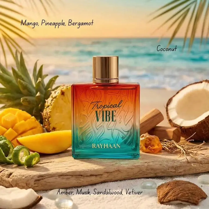 Tropical Vibe by Rayhaan refreshing tropical fruity fragrance for men and women