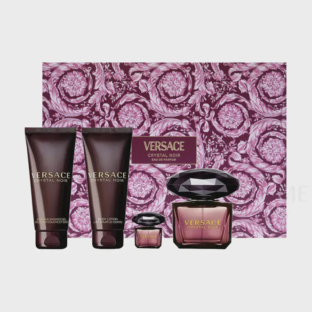Crystal Noir by Versace - Women 4Pcs Gift Set EDP.