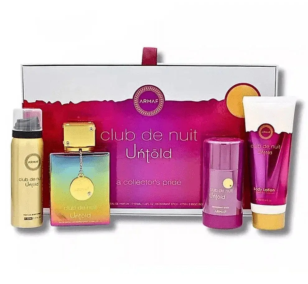 Untold by Club De Nuit original 4-piece Eau de Parfum gift set box
