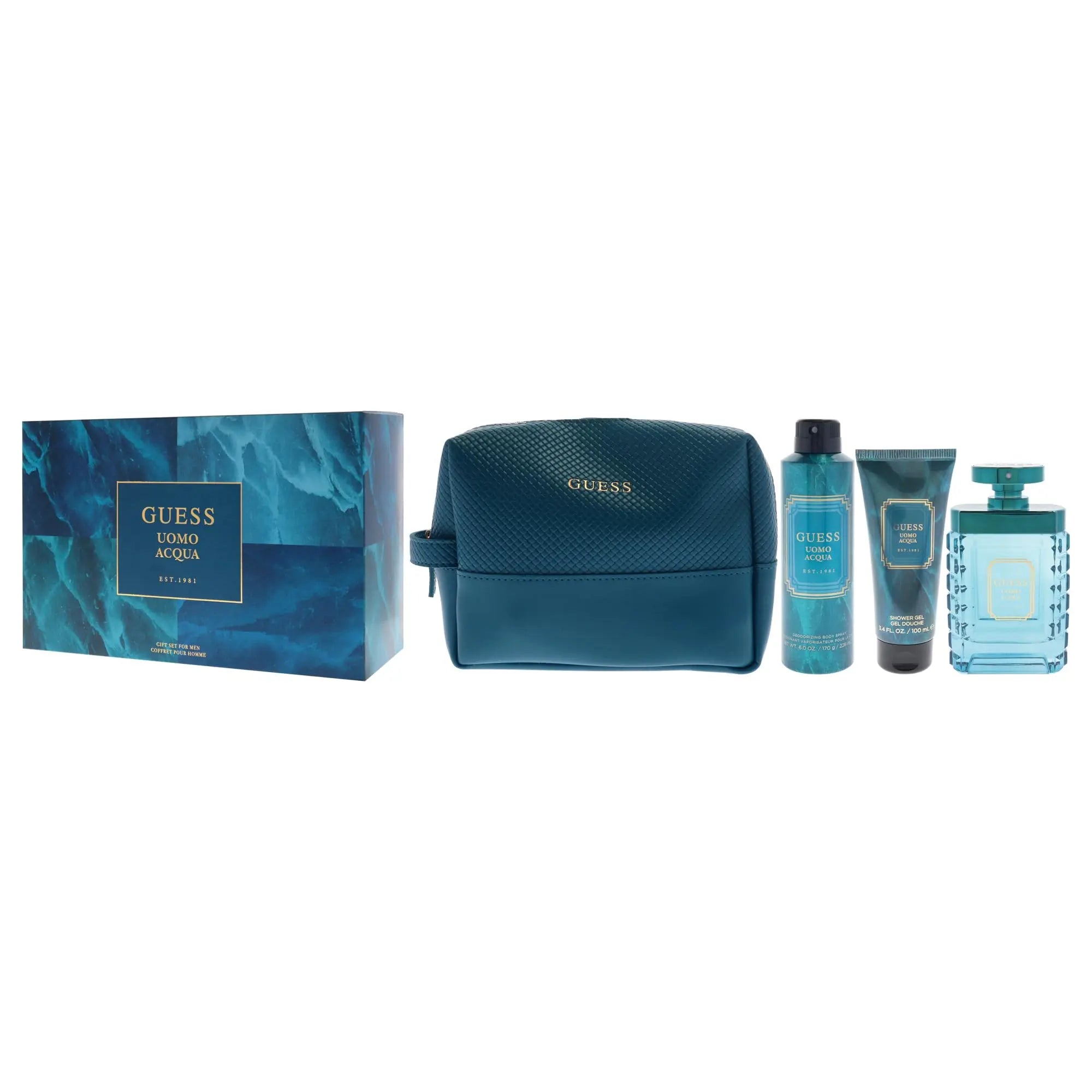 Uomo Acqua By Guess For Men  (4pc Gift Set) Guess