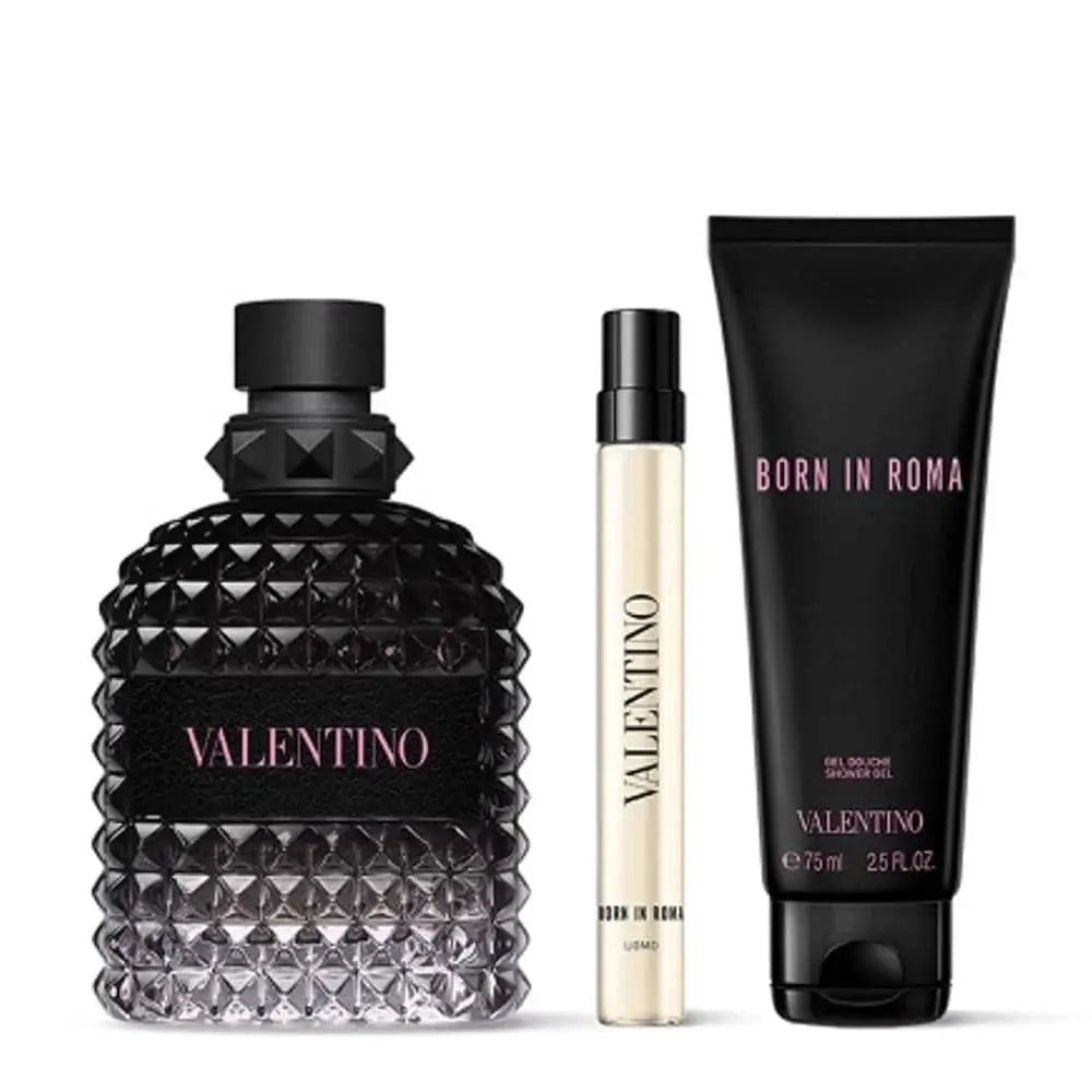 Uomo Born In Roma Valentino – Men’s 3Pcs Gift Set EDT