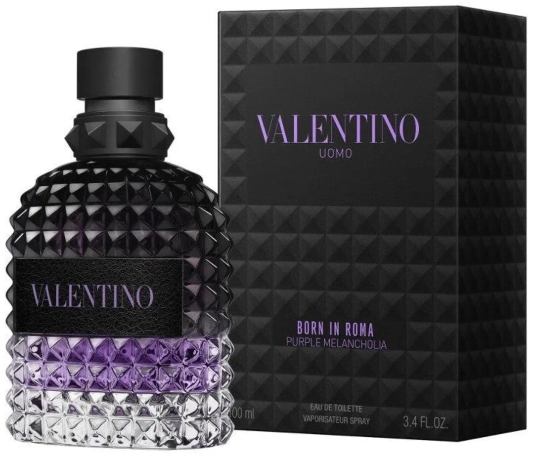 Uomo Born In Roma Purple Melancholia By Valentino 3.4oz For Men EDT Spray