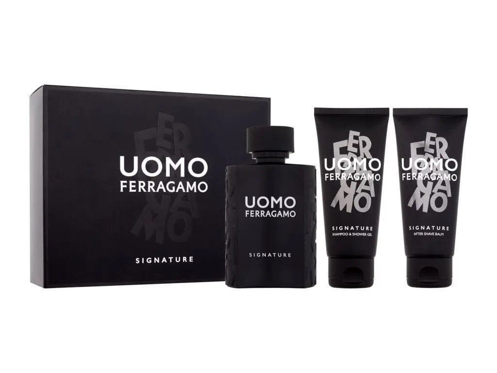 Uomo Signature By Salvatore Ferragamo For Men (3pc Gift Set) - perfumesandrea