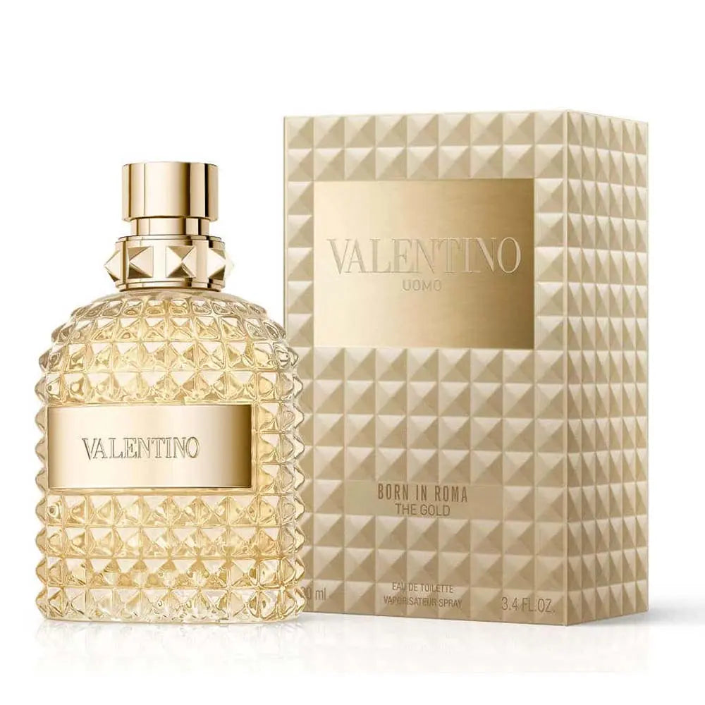 Valentino Born in Roma The Gold Uomo For Men 3.4 oz EDT Spray VALENTINO