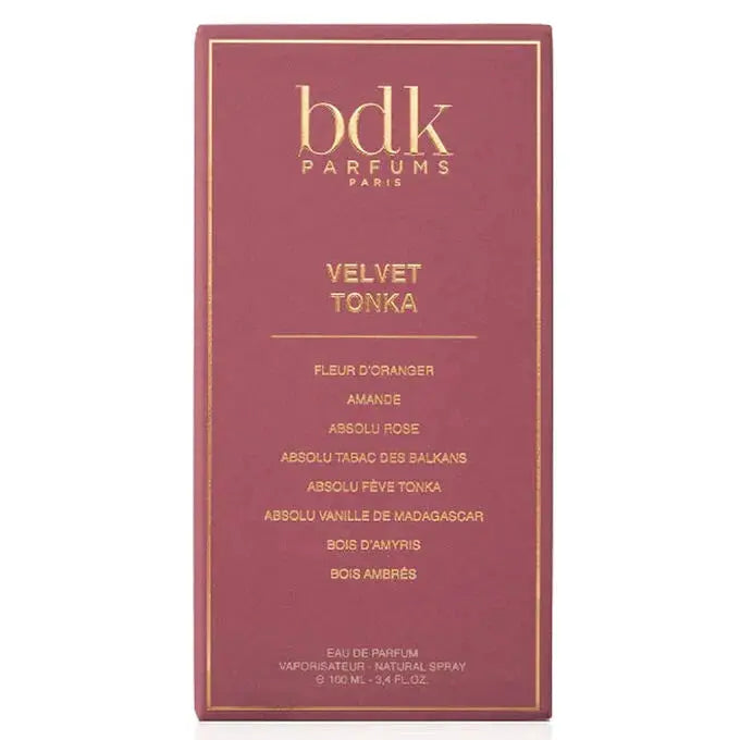 Velvet Tonka BDK Parfums – Unisex 3.4oz Eau De Parfum.