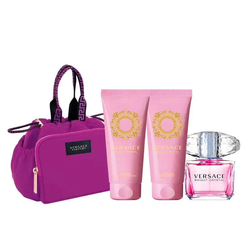Versace Bright Crystal Eau De Toilette 4pc Gift Set For Women - perfumesandrea