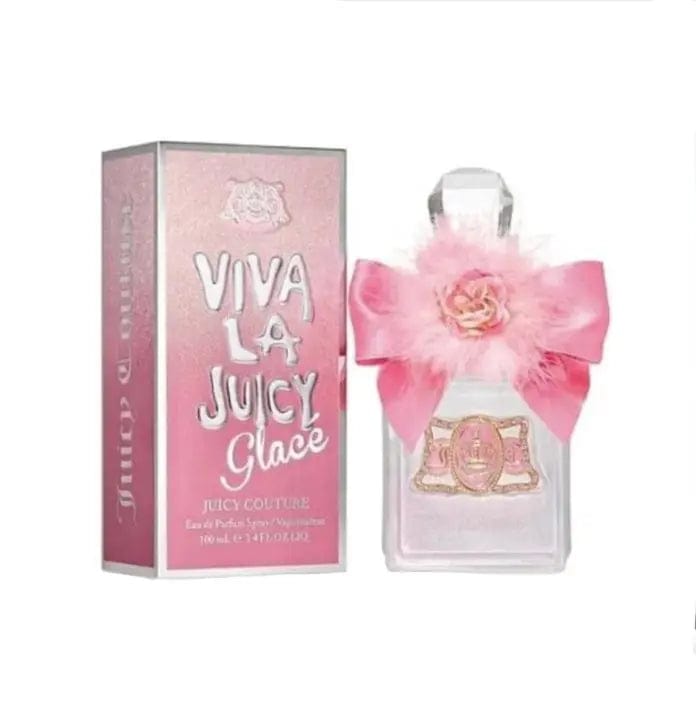 Viva La Juicy Glacé by Juicy Couture for Women 3.4oz EDT perfume bottle and box