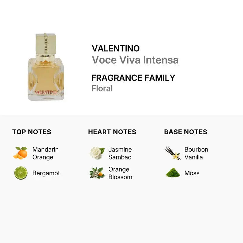 Voce Viva Intensa by Valentino orange blossom vanilla fragrance for women