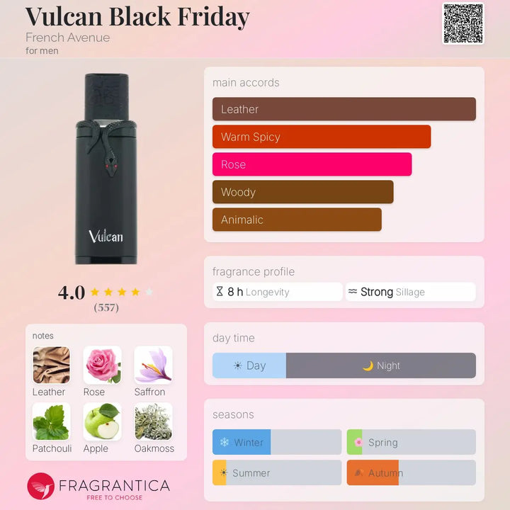 Vulcan Black Friday by French Avenue warm woody masculine scent for men