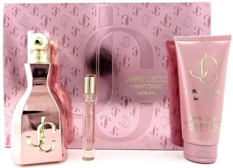 Want Choo With Love 3-Piece Set By Jimmy Choo 3.3oz For Women EDP Spray