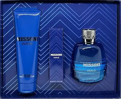 Wave By Missoni For Men EDT Spay (3pc Gift Set) Missoni