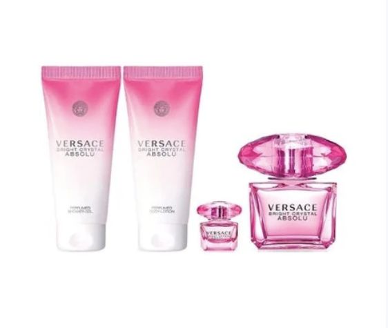 Versace Bright Crystal Absolu (4pc Gift Set) For Women Eau De Parfum