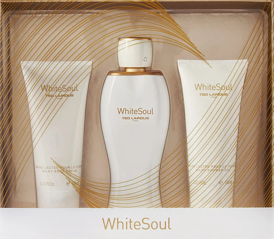 White Soul 3-Piece Set By Ted Lapidus For Women 3.4oz EDP Spray