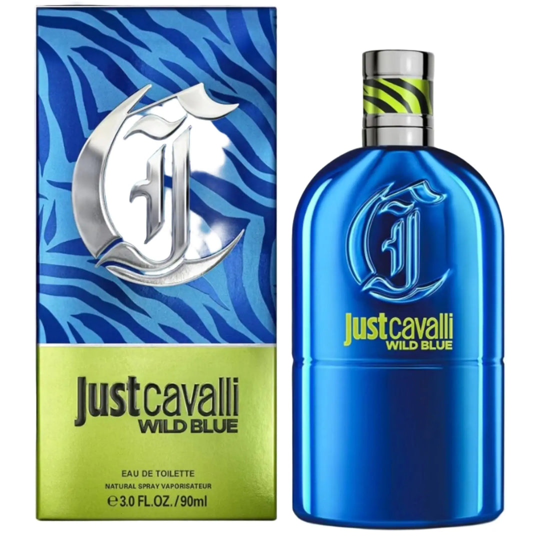 Wild Blue By Roberto Cavalli 3.0oz For Men EDT Spray