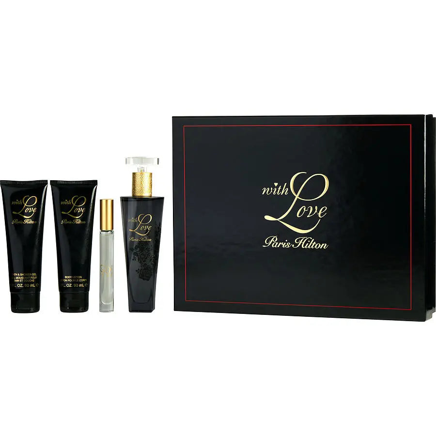 With Love 4-Piece Set By Paris Hilton For Women 3.4oz EDP Spray