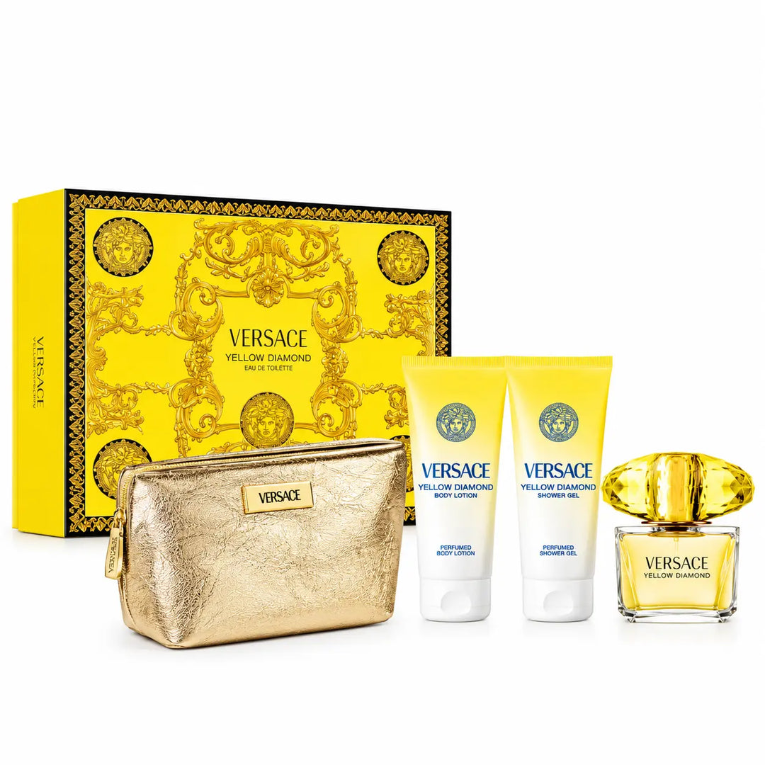 Yellow Diamond 4-Piece Set By Versace For Women 3.0oz EDT Spray