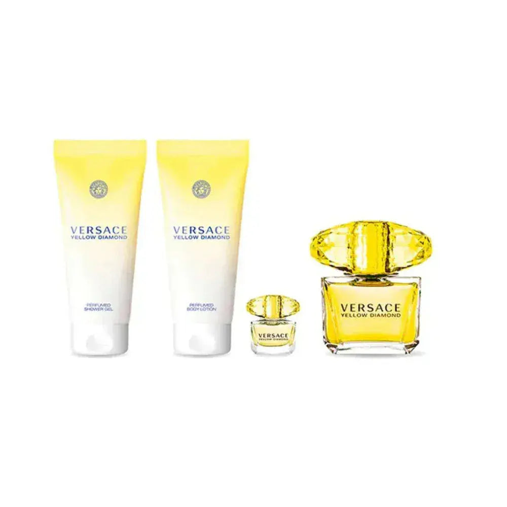 Yellow Diamond by Versace - For Women 4Pcs Gift Set EDT