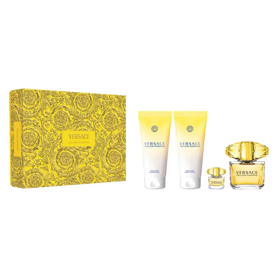 Yellow Diamond By Versace For Women EDT (4pc Gift Set) - perfumesandrea