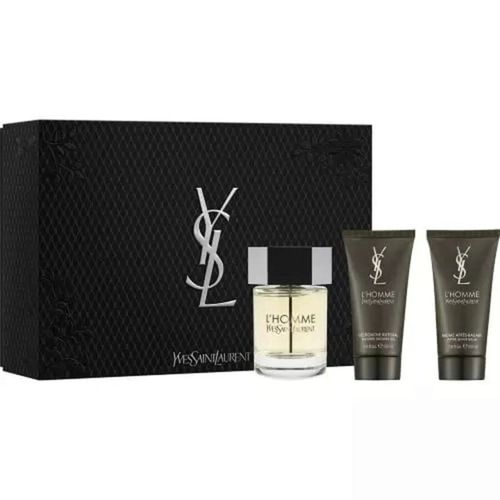 Yves Saint Laurent Lhomme 3-Piece Set 3.4oz Men EDT Spray by Yves Saint Laurent