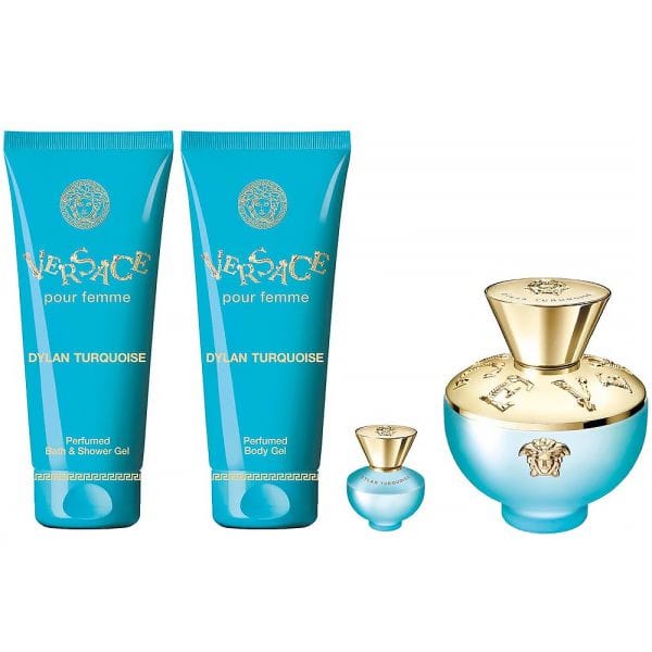 Dylan Turquoise by Versace - For Women 4Pcs Gift Set EDT