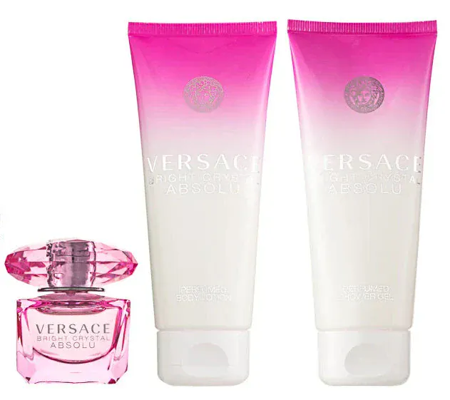 Bright Crystal Absolu by Versace - For Women 4Pcs Gift Set EDP