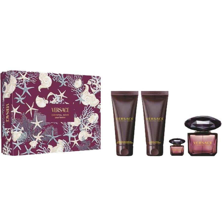Crystal Noir by Versace - Women 4Pcs Gift Set EDP.