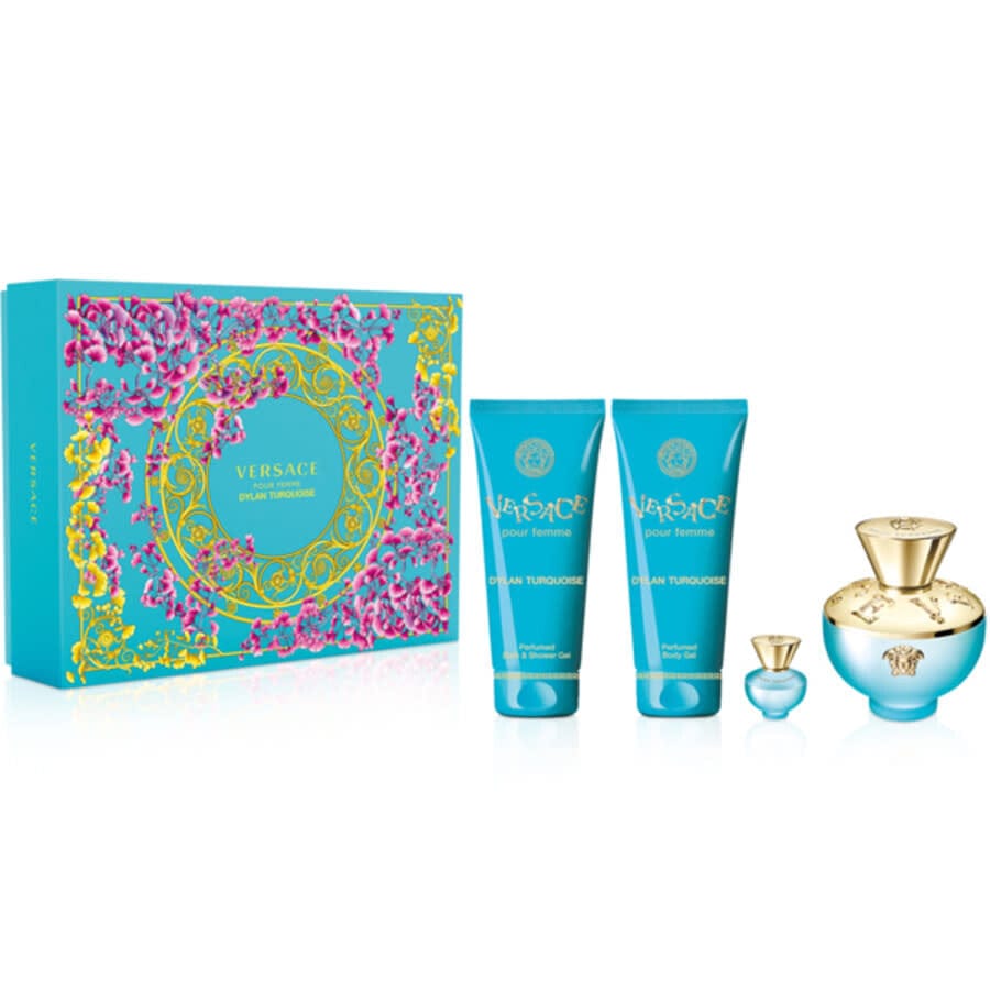 Dylan Turquoise by Versace - For Women 4Pcs Gift Set EDT