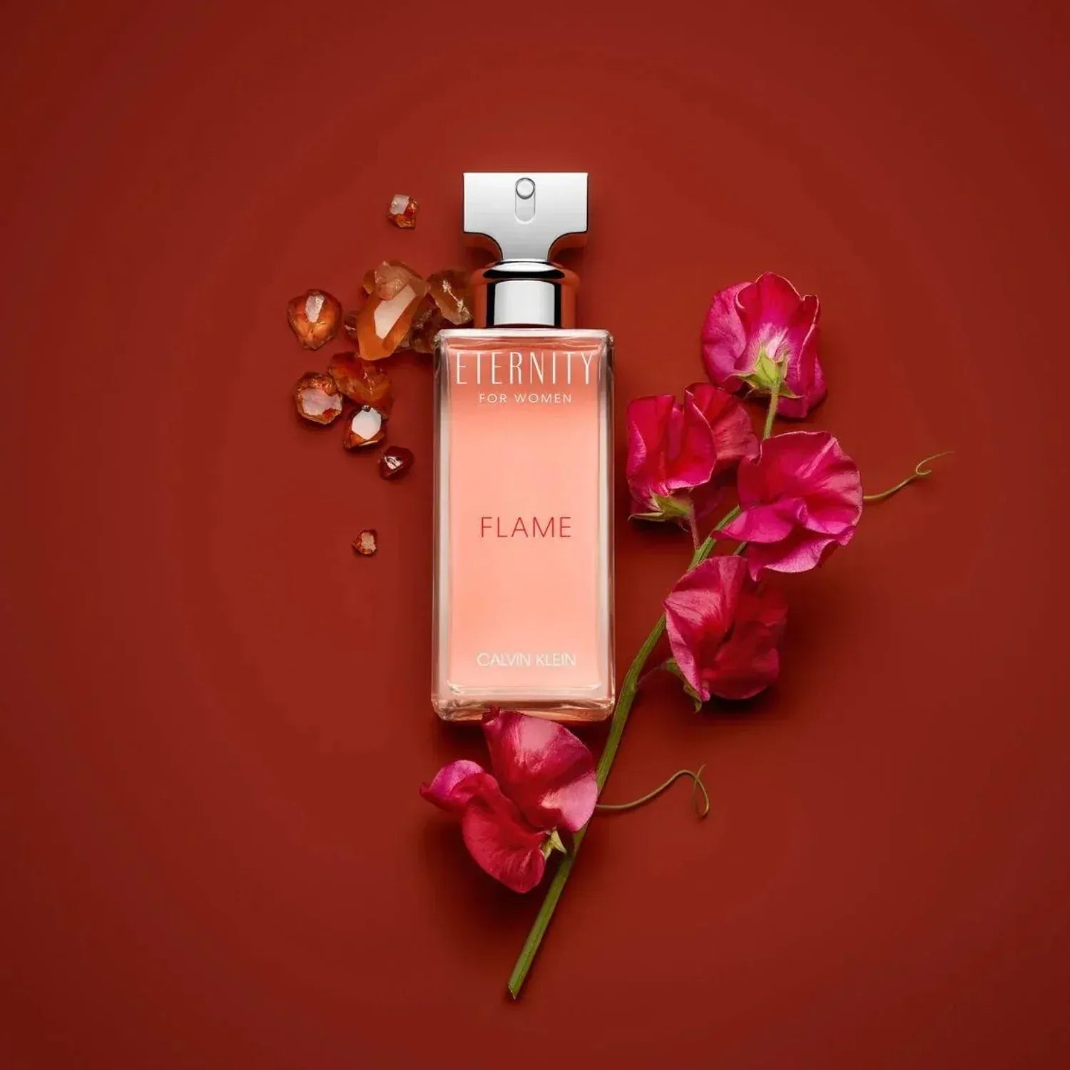 Eternity Flame By Calvin Klein - For Women 3.4oz EDP Spray.