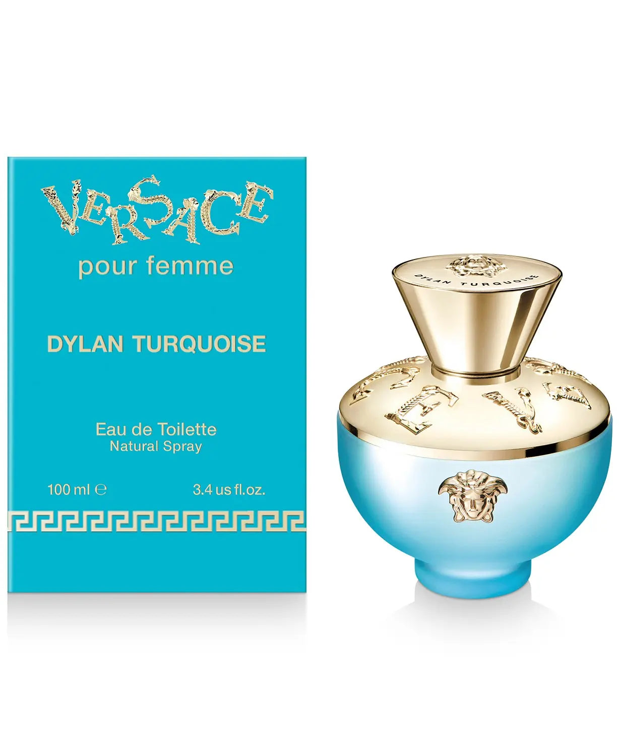 Versace Dylan Turquoise Pour Femme 3.4 oz Eau De Toilette Spray - perfumesandrea